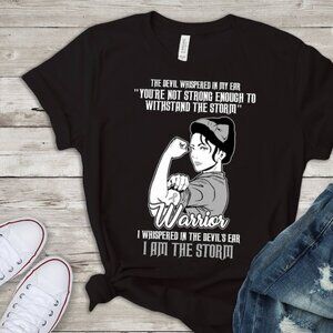 I Am The Storm Parkinson Awareness T-Shirt, Silver Ribbon Tee